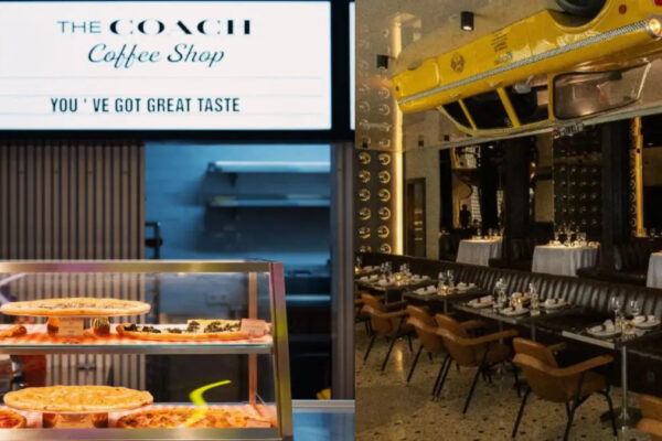 Fan zone in retail combining a branded café and immersive dining experience to strengthen community engagement and customer connection.